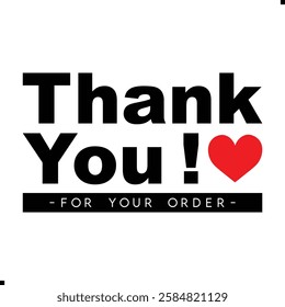 Thank You for Your Order. Elegant Thank You for Your Order Design with Stylish Graphics. Sophisticated Thank You for Your Purchase Image with Modern Elements. Chic Thank You for Your Order Graphic