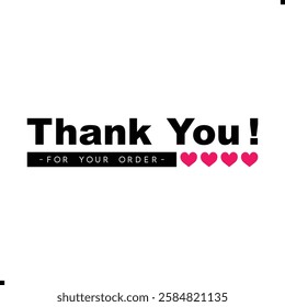 Thank You for Your Order. Elegant Thank You for Your Order Design with Stylish Graphics. Sophisticated Thank You for Your Purchase Image with Modern Elements. Chic Thank You for Your Order Graphic