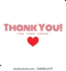 Thank You for Your Order. Elegant Thank You for Your Order Design with Stylish Graphics. Sophisticated Thank You for Your Purchase Image with Modern Elements. Chic Thank You for Your Order Graphic
