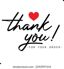 Thank You for Your Order. Elegant Thank You for Your Order Design with Stylish Graphics. Sophisticated Thank You for Your Purchase Image with Modern Elements. Chic Thank You for Your Order Graphic