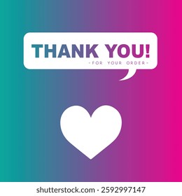 Thank You for Your Order. Elegant Thank You for Your Order Design with Stylish Graphics. Sophisticated Thank You for Your Purchase Image with Modern Elements. Chic Thank You for Your Order Graphic