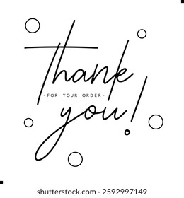 Thank You for Your Order. Elegant Thank You for Your Order Design with Stylish Graphics. Sophisticated Thank You for Your Purchase Image with Modern Elements. Chic Thank You for Your Order Graphic