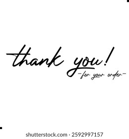 Thank You for Your Order. Elegant Thank You for Your Order Design with Stylish Graphics. Sophisticated Thank You for Your Purchase Image with Modern Elements. Chic Thank You for Your Order Graphic