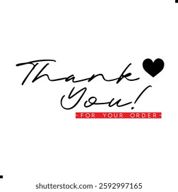 Thank You for Your Order. Elegant Thank You for Your Order Design with Stylish Graphics. Sophisticated Thank You for Your Purchase Image with Modern Elements. Chic Thank You for Your Order Graphic