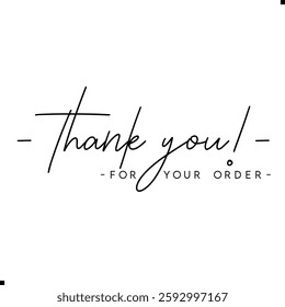 Thank You for Your Order. Elegant Thank You for Your Order Design with Stylish Graphics. Sophisticated Thank You for Your Purchase Image with Modern Elements. Chic Thank You for Your Order Graphic