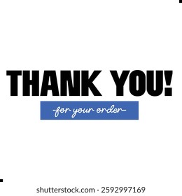 Thank You for Your Order. Elegant Thank You for Your Order Design with Stylish Graphics. Sophisticated Thank You for Your Purchase Image with Modern Elements. Chic Thank You for Your Order Graphic