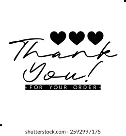 Thank You for Your Order. Elegant Thank You for Your Order Design with Stylish Graphics. Sophisticated Thank You for Your Purchase Image with Modern Elements. Chic Thank You for Your Order Graphic