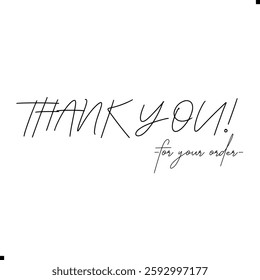 Thank You for Your Order. Elegant Thank You for Your Order Design with Stylish Graphics. Sophisticated Thank You for Your Purchase Image with Modern Elements. Chic Thank You for Your Order Graphic