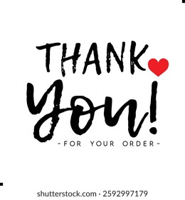 Thank You for Your Order. Elegant Thank You for Your Order Design with Stylish Graphics. Sophisticated Thank You for Your Purchase Image with Modern Elements. Chic Thank You for Your Order Graphic