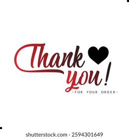 Thank You for Your Order. Elegant Thank You for Your Order Design with Stylish Graphics. Sophisticated Thank You for Your Purchase Image with Modern Elements. Chic Handwriting Thank you note