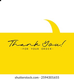 Thank You for Your Order. Elegant Thank You for Your Order Design with Stylish Graphics. Sophisticated Thank You for Your Purchase Image with Modern Elements. Chic Handwriting Thank you note