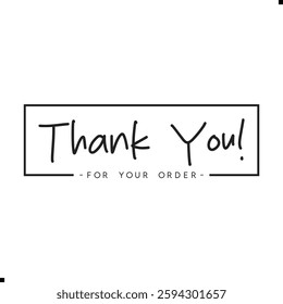 Thank You for Your Order. Elegant Thank You for Your Order Design with Stylish Graphics. Sophisticated Thank You for Your Purchase Image with Modern Elements. Chic Handwriting Thank you note