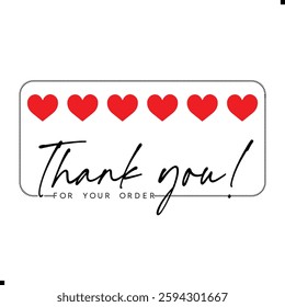 Thank You for Your Order. Elegant Thank You for Your Order Design with Stylish Graphics. Sophisticated Thank You for Your Purchase Image with Modern Elements. Chic Handwriting Thank you note