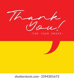 Thank You for Your Order. Elegant Thank You for Your Order Design with Stylish Graphics. Sophisticated Thank You for Your Purchase Image with Modern Elements. Chic Handwriting Thank you note