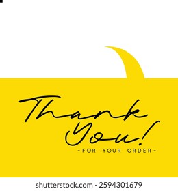 Thank You for Your Order. Elegant Thank You for Your Order Design with Stylish Graphics. Sophisticated Thank You for Your Purchase Image with Modern Elements. Chic Handwriting Thank you note