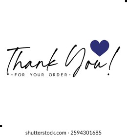 Thank You for Your Order. Elegant Thank You for Your Order Design with Stylish Graphics. Sophisticated Thank You for Your Purchase Image with Modern Elements. Chic Handwriting Thank you note