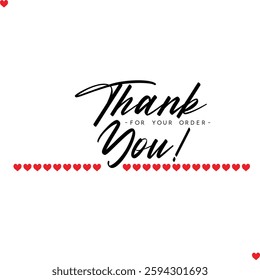 Thank You for Your Order. Elegant Thank You for Your Order Design with Stylish Graphics. Sophisticated Thank You for Your Purchase Image with Modern Elements. Chic Handwriting Thank you note
