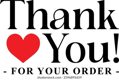 Thank You for Your Order. Elegant Thank You for Your Order Design with Stylish Graphics. Sophisticated Thank You for Your Purchase Image with Modern Elements. Chic Handwriting Thank you note