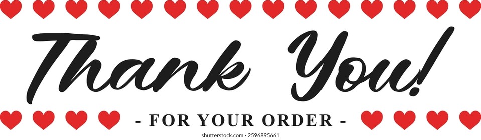 Thank You for Your Order. Elegant Thank You for Your Order Design with Stylish Graphics. Sophisticated Thank You for Your Purchase Image with Modern Elements. Chic Handwriting Thank you note