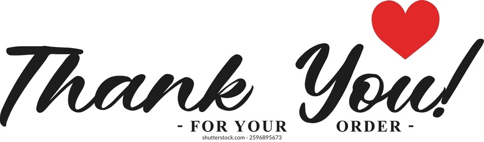 Thank You for Your Order. Elegant Thank You for Your Order Design with Stylish Graphics. Sophisticated Thank You for Your Purchase Image with Modern Elements. Chic Handwriting Thank you note