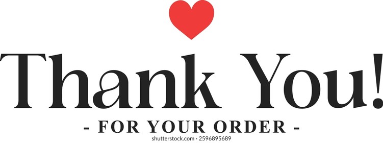 Thank You for Your Order. Elegant Thank You for Your Order Design with Stylish Graphics. Sophisticated Thank You for Your Purchase Image with Modern Elements. Chic Handwriting Thank you note