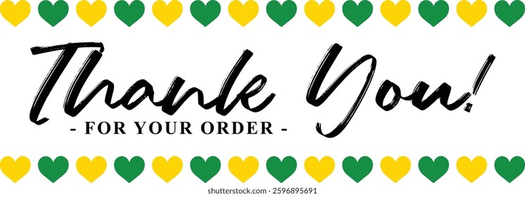 Thank You for Your Order. Elegant Thank You for Your Order Design with Stylish Graphics. Sophisticated Thank You for Your Purchase Image with Modern Elements. Chic Handwriting Thank you note