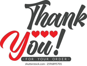 Thank You for Your Order. Elegant Thank You for Your Order Design with Stylish Graphics. Sophisticated Thank You for Your Purchase Image with Modern Elements. Chic Handwriting Thank you note