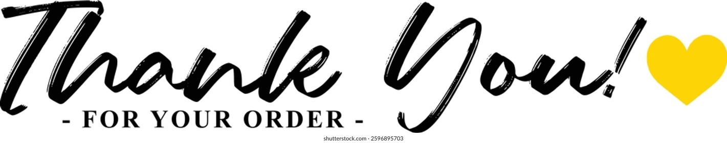 Thank You for Your Order. Elegant Thank You for Your Order Design with Stylish Graphics. Sophisticated Thank You for Your Purchase Image with Modern Elements. Chic Handwriting Thank you note