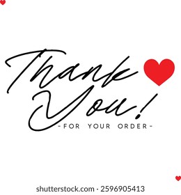 Thank You for Your Order. Elegant Thank You for Your Order Design with Stylish Graphics. Sophisticated Thank You for Your Purchase Image with Modern Elements. Chic Handwriting Thank you note