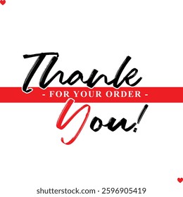 Thank You for Your Order. Elegant Thank You for Your Order Design with Stylish Graphics. Sophisticated Thank You for Your Purchase Image with Modern Elements. Chic Handwriting Thank you note