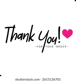 Thank You for Your Order. Elegant Thank You for Your Order Design with Stylish Graphics. Sophisticated Thank You for Your Purchase Image with Modern Elements. Chic Thank You for Your Order Graphic