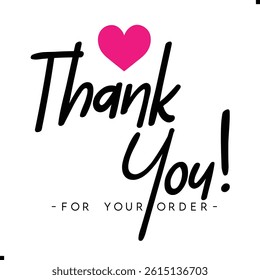 Thank You for Your Order. Elegant Thank You for Your Order Design with Stylish Graphics. Sophisticated Thank You for Your Purchase Image with Modern Elements. Chic Thank You for Your Order Graphic