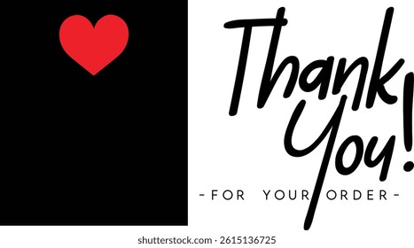 Thank You for Your Order. Elegant Thank You for Your Order Design with Stylish Graphics. Sophisticated Thank You for Your Purchase Image with Modern Elements. Chic Thank You for Your Order Graphic