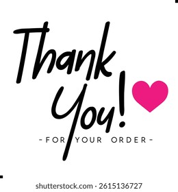 Thank You for Your Order. Elegant Thank You for Your Order Design with Stylish Graphics. Sophisticated Thank You for Your Purchase Image with Modern Elements. Chic Thank You for Your Order Graphic