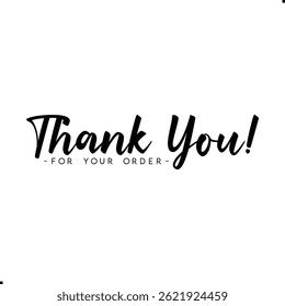 Thank You for Your Order. Elegant Thank You for Your Order Design with Stylish Graphics. Sophisticated Thank You for Your Purchase Image with Modern Elements. Chic Thank You for Your Order Graphic
