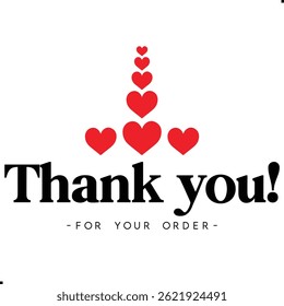 Obrigado por seu pedido. Agradecemos o design de seu pedido com placas gráficas elegantes. Sofisticado Obrigado por sua imagem de compra com elementos modernos. Chic Obrigado pelo gráfico do seu pedido