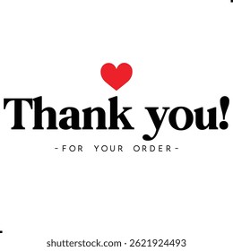 Obrigado por seu pedido. Agradecemos o design de seu pedido com placas gráficas elegantes. Sofisticado Obrigado por sua imagem de compra com elementos modernos. Chic Obrigado pelo gráfico do seu pedido