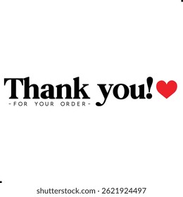 Thank You for Your Order. Elegant Thank You for Your Order Design with Stylish Graphics. Sophisticated Thank You for Your Purchase Image with Modern Elements. Chic Thank You for Your Order Graphic