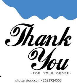 Thank You for Your Order. Elegant Thank You for Your Order Design with Stylish Graphics. Sophisticated Thank You for Your Purchase Image with Modern Elements. Chic Thank You for Your Order Graphic