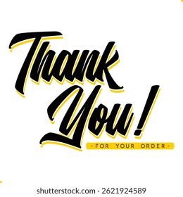 Obrigado por seu pedido. Agradecemos o design de seu pedido com placas gráficas elegantes. Sofisticado Obrigado por sua imagem de compra com elementos modernos. Chic Obrigado pelo gráfico do seu pedido