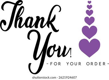 Thank You for Your Order. Elegant Thank You for Your Order Design with Stylish Graphics. Sophisticated Thank You for Your Purchase Image with Modern Elements. Chic Thank You for Your Order Graphic