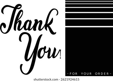 Thank You for Your Order. Elegant Thank You for Your Order Design with Stylish Graphics. Sophisticated Thank You for Your Purchase Image with Modern Elements. Chic Thank You for Your Order Graphic