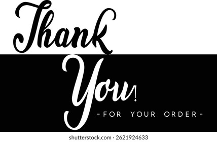 Thank You for Your Order. Elegant Thank You for Your Order Design with Stylish Graphics. Sophisticated Thank You for Your Purchase Image with Modern Elements. Chic Thank You for Your Order Graphic