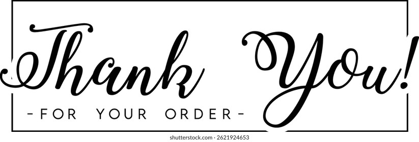 Obrigado por seu pedido. Agradecemos o design de seu pedido com placas gráficas elegantes. Sofisticado Obrigado por sua imagem de compra com elementos modernos. Chic Obrigado pelo gráfico do seu pedido