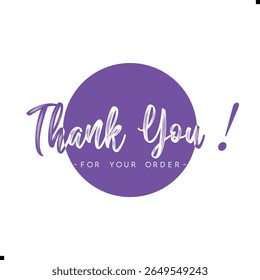 Thank You for Your Order. Elegant Thank You for Your Order Design with Stylish Graphics. Sophisticated Thank You for Your Purchase Image with Modern Elements. Chic Thank You for Your Order Graphic