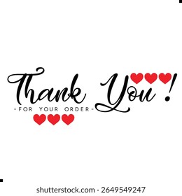 Thank You for Your Order. Elegant Thank You for Your Order Design with Stylish Graphics. Sophisticated Thank You for Your Purchase Image with Modern Elements. Chic Thank You for Your Order Graphic