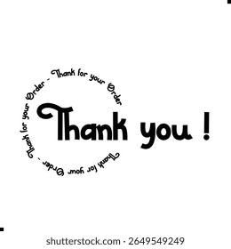 Thank You for Your Order. Elegant Thank You for Your Order Design with Stylish Graphics. Sophisticated Thank You for Your Purchase Image with Modern Elements. Chic Thank You for Your Order Graphic