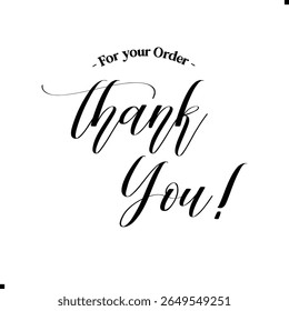 Thank You for Your Order. Elegant Thank You for Your Order Design with Stylish Graphics. Sophisticated Thank You for Your Purchase Image with Modern Elements. Chic Thank You for Your Order Graphic