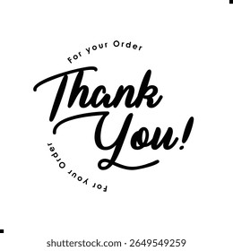 Thank You for Your Order. Elegant Thank You for Your Order Design with Stylish Graphics. Sophisticated Thank You for Your Purchase Image with Modern Elements. Chic Thank You for Your Order Graphic