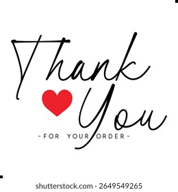 Thank You for Your Order. Elegant Thank You for Your Order Design with Stylish Graphics. Sophisticated Thank You for Your Purchase Image with Modern Elements. Chic Thank You for Your Order Graphic